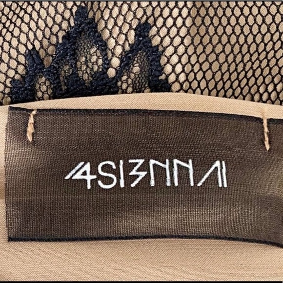 𝅺4SI3NNA the Label Asymmetrical Lace Bodycon Skirt - Picture 4 of 7